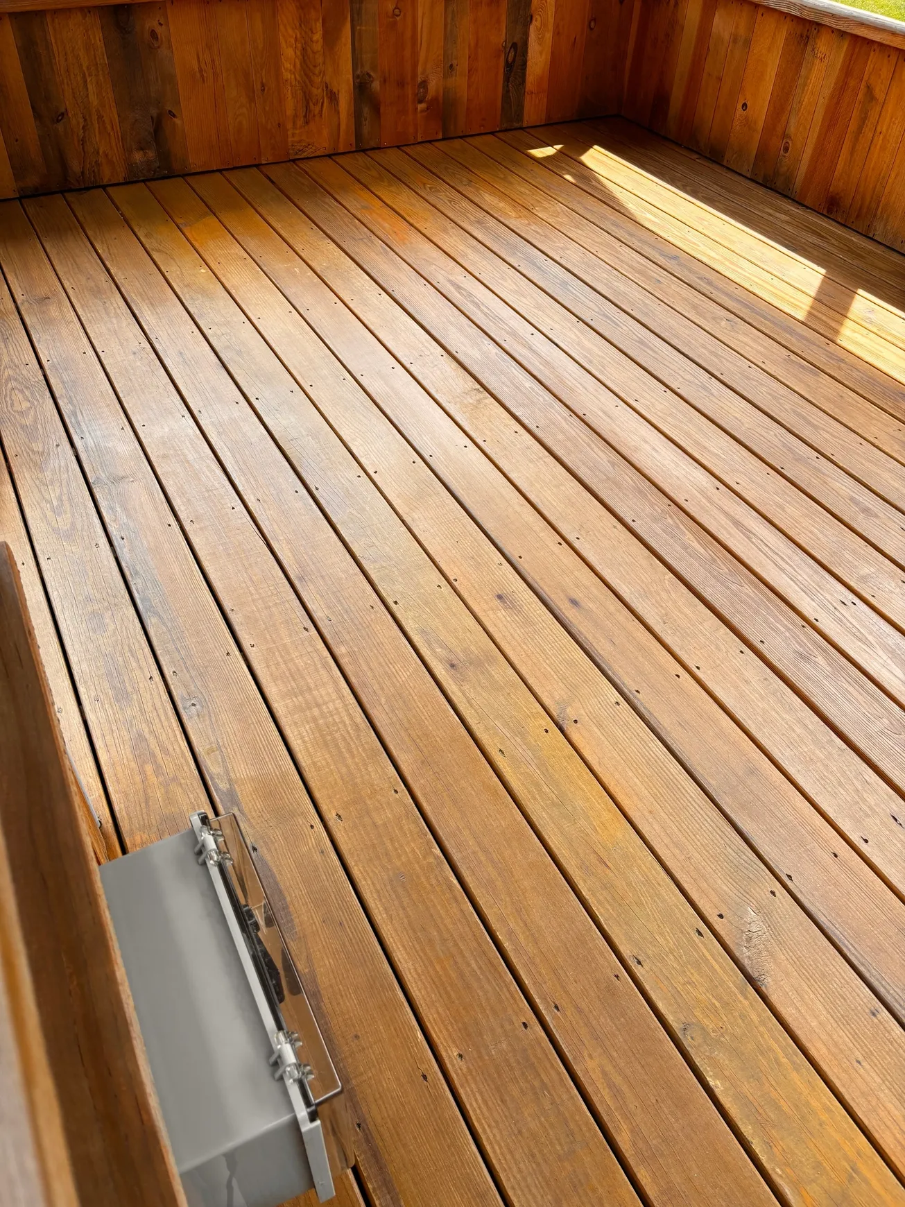 Polished wooden floorboards